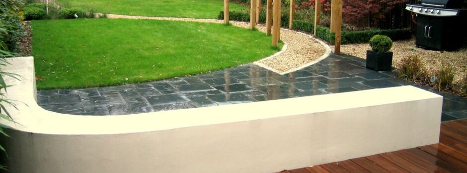 Decking & Rendered Wall